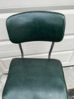 Vtg Industrial Metal Drafting Stool Chair Art Deco Modern Antique Green Swivel
