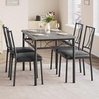 5 Piece Dining Table Set Dinette Set Kitchen Table Set With 4 Upholstered Chairs