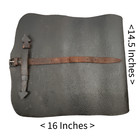 Antique Leather Document Holder Scroll Tube Roll Case Map Strap Vintage 14 5x16 