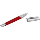 S t  Dupont Defi Millennium Matte Red   Chrome Fountain Pen  400739  Nib