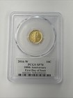 2016-w 10c Mercury Dime Pcgs Sp70 Fdoi Mercanti Signed Label