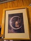 David Delamare Matted Signed Fairy Fantasy 8x10  Print    storyteller Moon  Framed