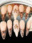 10pcs Handmade Nail Art Gel Flower  Tortoiseshell Nails
