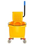 Mop Bucket   Side Wringer Combo - Heavy Duty   Commercial Janitorial Cart W s   