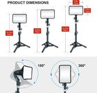 2 Pack Led Video Light Photography Lighting Kit With Tripod   Colored Filters