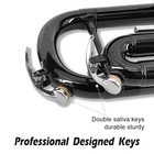 Black Trumpet Brass Standard Bb Wind Instruments For Beginners W  Hard Case New