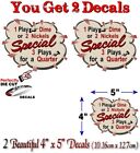 2 Jukebox Nickels Or Dime Burst Decals Rock-ola Wurlitzer Seeburg Ami Stickers