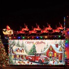 Christmas Garage Door Cover 7x16ft     Red Truck Snowman Outdoor Holiday Banner Us