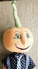 Vintage Sweet Street Primtive Pumpkin Head School Boy 24  Joe Spencer Style