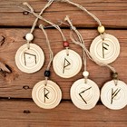 Elder Futhark Runes Decor  Divination  Pagan Decor  First Six Runes Set