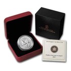 2010 Canada  5 Dollars 9999 Silver Coin  Piedfort Maple Leaf Box   Coa