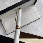 Montblanc Meisterstuck White Gold Classique Trim 163 Rollerball Pen- Authent