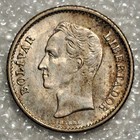 1936 Venezuela 1 4 Bol  var  835 Silver Coin