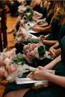 Artificial Wedding Flower Bouquets Roses Baby   s Breath Eucalyptus Pink White