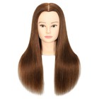 100  Human Hair Mannequin Head For Hair Styling Training - 16  Cosmetology Doll