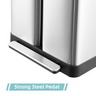 Dual Trash Can  Stainless Steel 2 X 9 5 Gal  2 X 36l 
