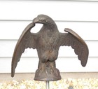 Antique American Eagle Flag Pole Topper Bronze Vintage