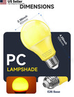 Fujieco Yellow Bug Light Bulbs Outside 9w 4 Pack  60w Equivalent e26