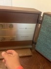 Vintage Rare Ge T-1500a Tube Radio Amp Stereo Walnut Console Table Stereophonic