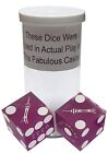 Genuine Stratosphere Las Vegas Casino Dice Pair Purple Frosted Matching  s