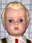 Antique 16    Schildkrot Celluloid Boy Doll Turtle Mark Glass Eyes German