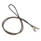 7ft Brown Western Leather Braided Roping Reins Snap
