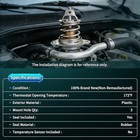 Engine Coolant Thermostat Housing Assembly With Sensor Fits For Honda Accord