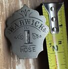 Warwick Hose 1  Fire Badge Front Piece Shaped   Rhode Island  Hallmark Brown