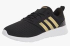 New Adidas Women s Qt Racer 2 0 Running Shoes H05800  Black gold  Size 7