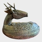 Silverplated Repousse Deer Storage Box