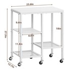 4tier Rolling Kitchen Microwave Cart W wheels Coffee Bar Utility Trolley