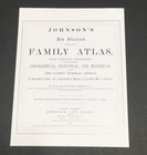 1864 Japan Map Johnson   s Atlas Hand-colored Antique Original
