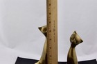Set Of 3 Vintage Solid Brass Cats- Mint