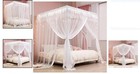 Princess 4 Corners Post Bed Mosquito Net Canopy White 57x78 5 Inches