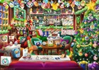 New   Sealed Ravensburger 01799 Disney Christmas Cafe 1000 Pc Jigsaw Puzzle