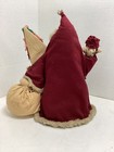 Handmade Primitive Santa Christmas Tree Bear Sack Doll Star Glasses Folk Art