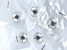 New Old Stock Masonic Compass Ruler G Emblem Blue   White Enamel Silver 5pc Lot