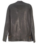 Vintage 1960s Pierre Cardin Navy Leather Jacket Size 48