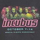 Incubus Tour Shirt Sleeveless Cut Off Las Vegas The Joint Staff 18    Pit - Pit