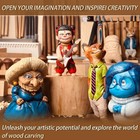 Deluxe Wood Carving Kit - 21pcs Wood Carving Tools With Leather Storage Bag  