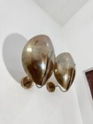 Light Curved Shades Handmade Vintage Wall Mid Century Modern Raw Brass Sconce