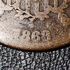 1868 Two Cent Piece  ag   Corrosion    Comb  Shipping