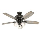 48  Noble Bronze Indoor Pull Chain Led Ceiling Fan Barnwood Dark Walnut Blade 