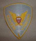 New nos Embroidered Iron On Uniform Shoulder Patch Shield  Security Service