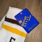 Vintage Tube Socks Cougars Basketball Striped Athletic Calf Orlon 70s 80s Nos