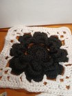 Lot Of 3 Crochet 3d Flower Granny Squares