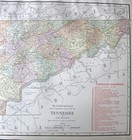 Rand Mcnally Commercial Atlas Map Page Of Tennessee 1913 With Railroad Lines