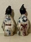 Antique Bronze Japanese Boy   Girl Figures  Signed    japan    6 1 2   