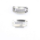20pcs Metal Snap Clips For Hair Extensions Diy Stainless Steel Wig Combs Silver