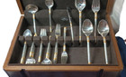 Golden Aegean Weave By Wallace Place Setting For 12 Sterling  w 6 Piece Hostess